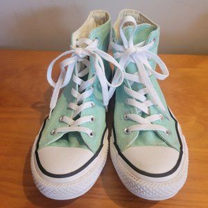 Mint Green High top Converse
